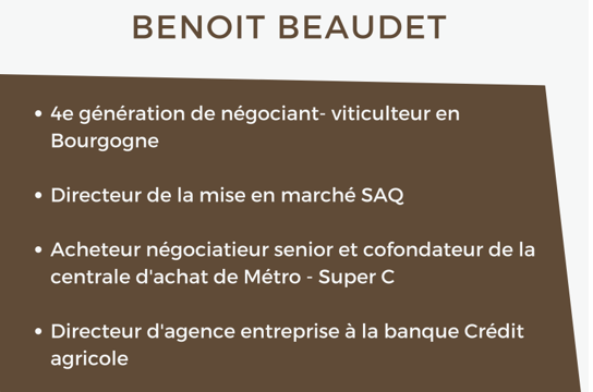 Benoit Beaudet descprition Vins marron